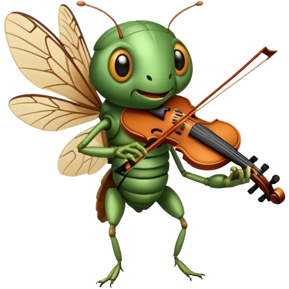 cicada playing violon  emoji