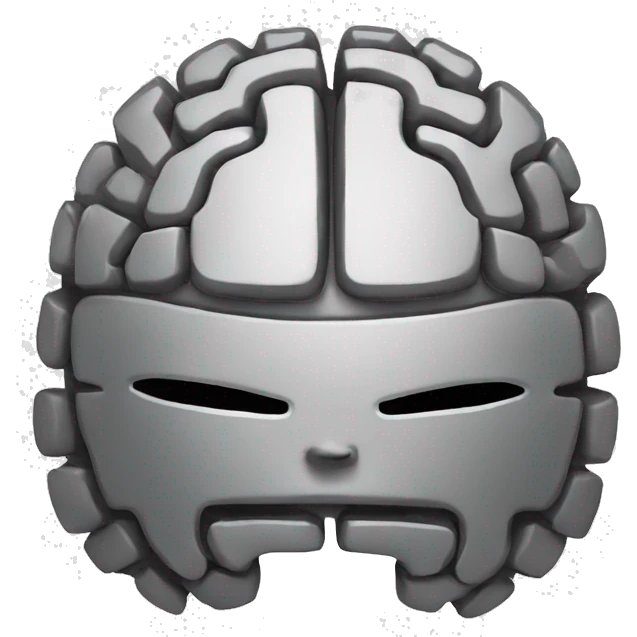 Metal brain icon emoji