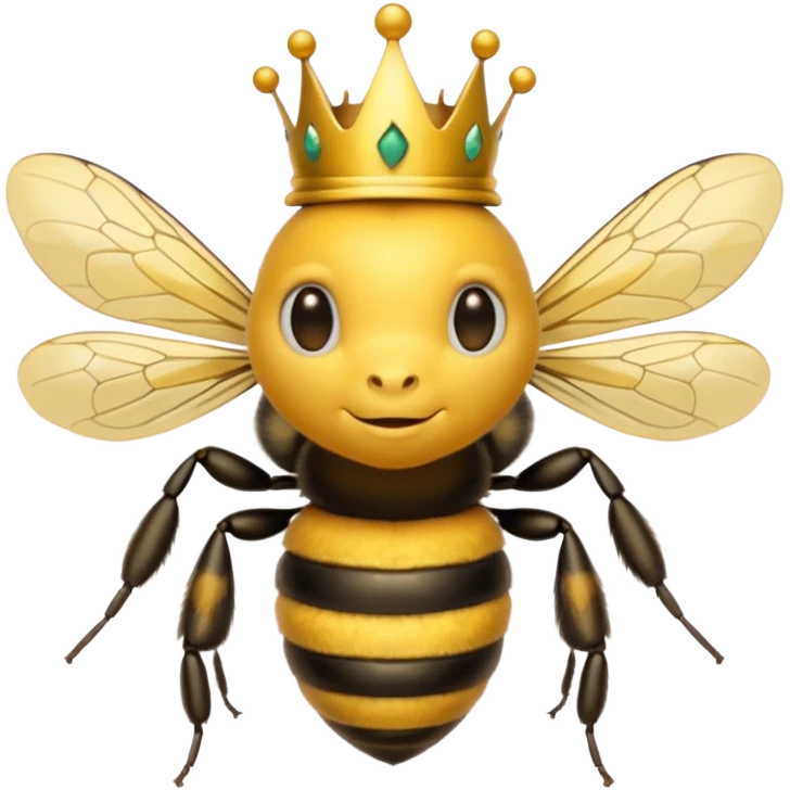 bee with crown emoji