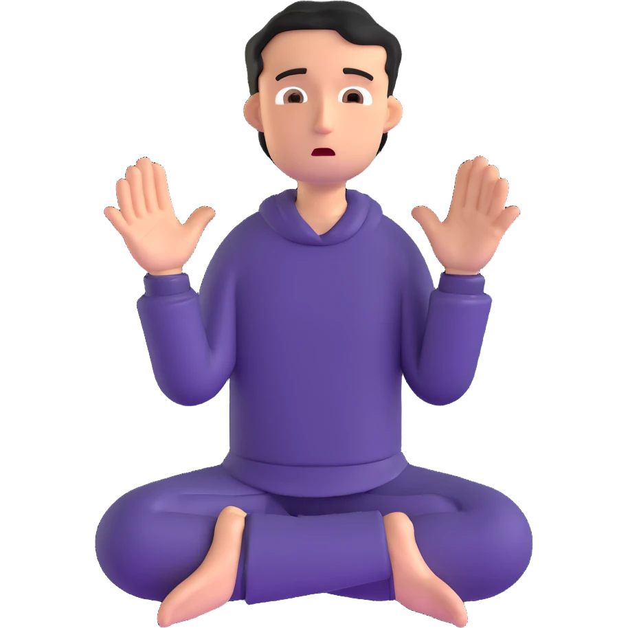 anxious man with hands outstretched in begging position with worried fearful expression emoji