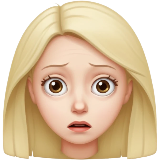 Nervous woman emoji