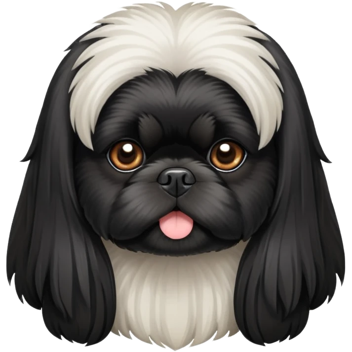 Black Shih tzu dog  emoji