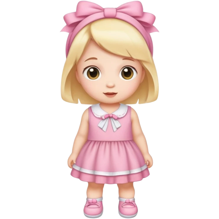 Baby wearing girly clothes emoji