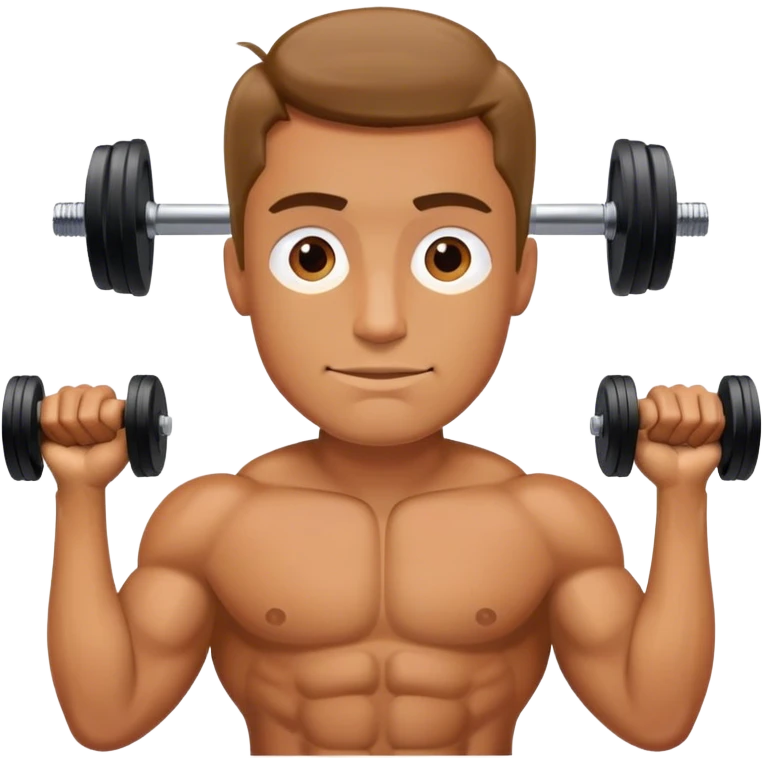 guy lying dumbbell pec emoji