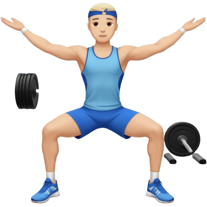 man stretching in gym emoji