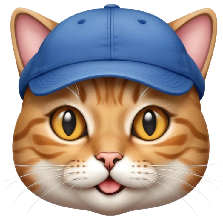 Cat with ball cap emoji