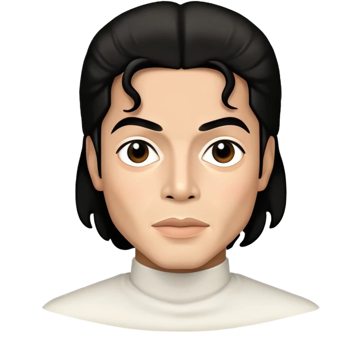 Michael Jackson face portrait emoji