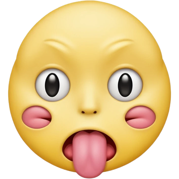sad yellow face with tongue sticking out emoji