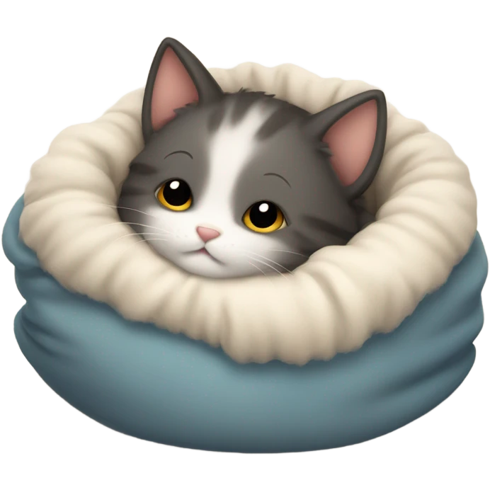 kitten in bed emoji