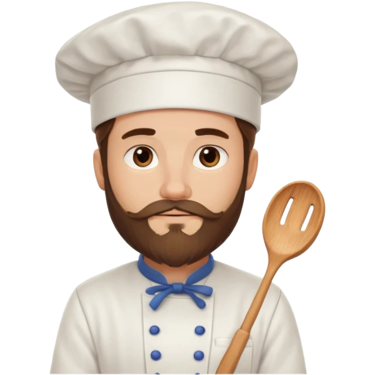  Pastry chef whith long brown hair and beard emoji