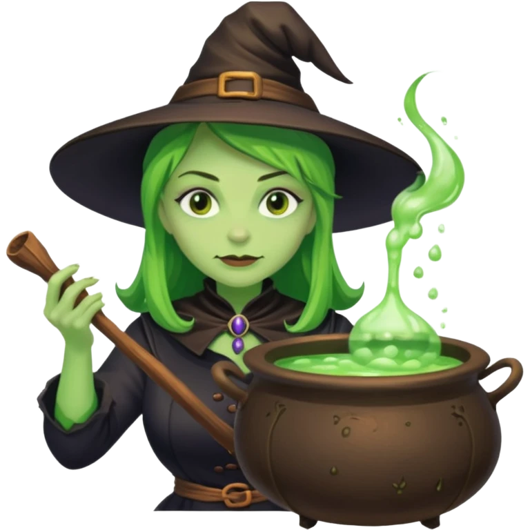 green witch cooking potion emoji