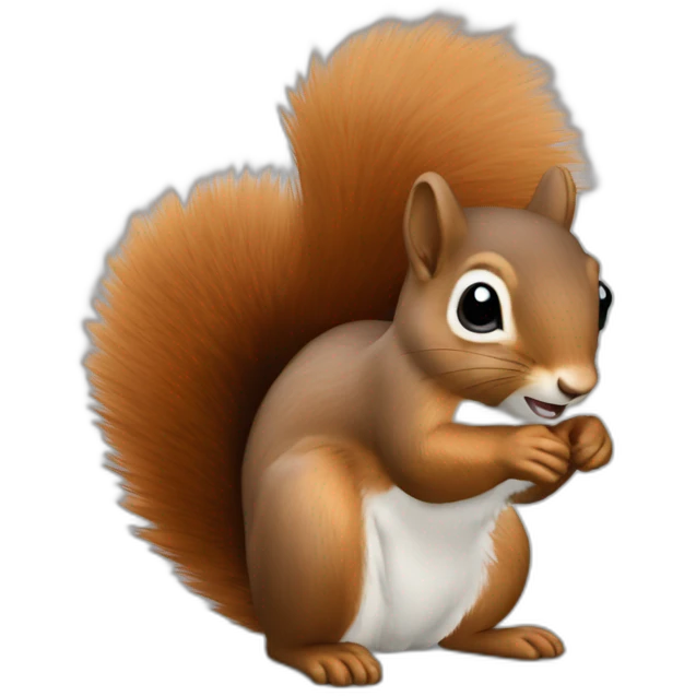 the squirrel was raised by a hurricane emoji