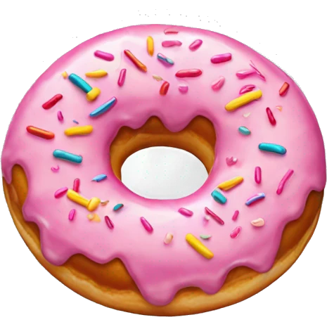 Pink glazed sprinkle donut  emoji