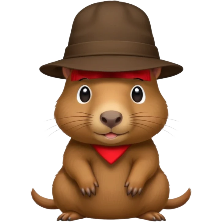 baby capypara wearing hat emoji