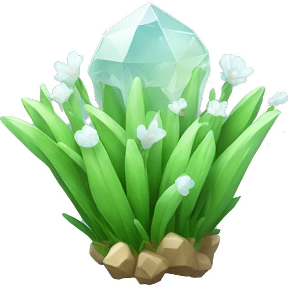 Grass flower crystal  emoji