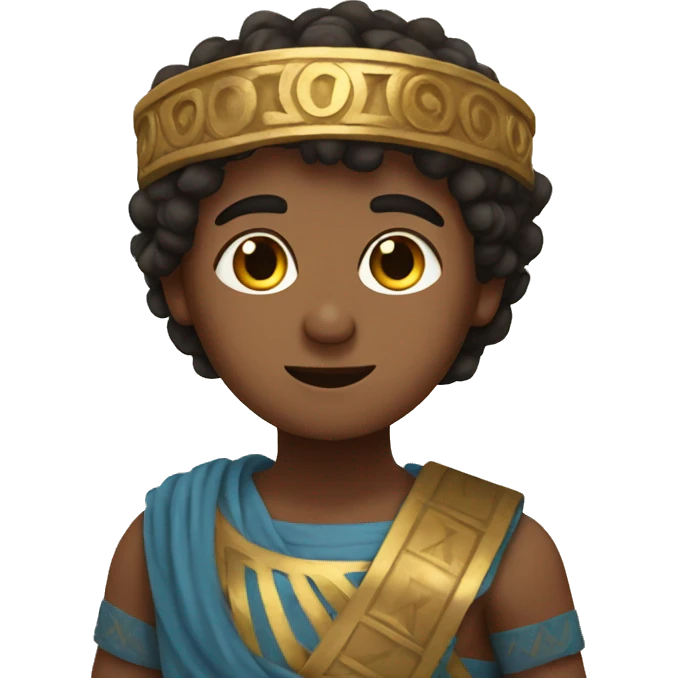 boy in a Ancient Greek costume singing emoji