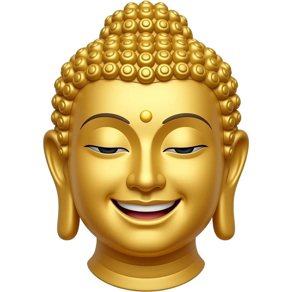 Laughing golden buddha emoji