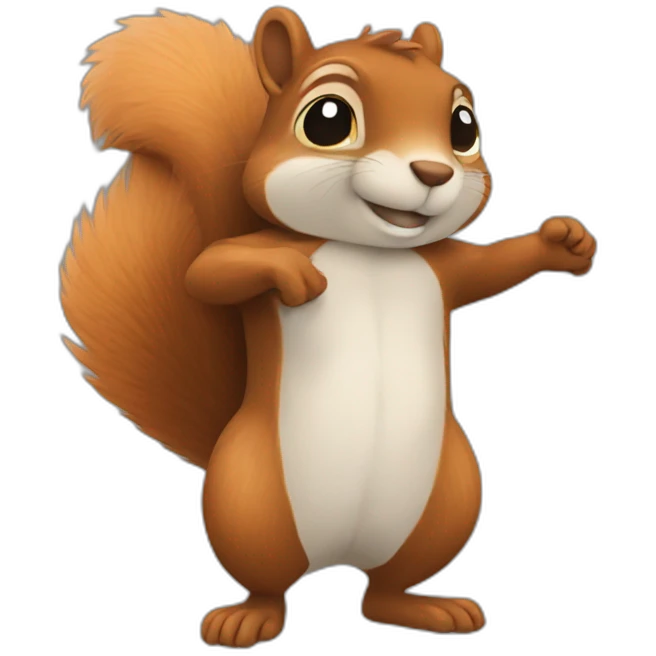 Squirrel hugging emoji