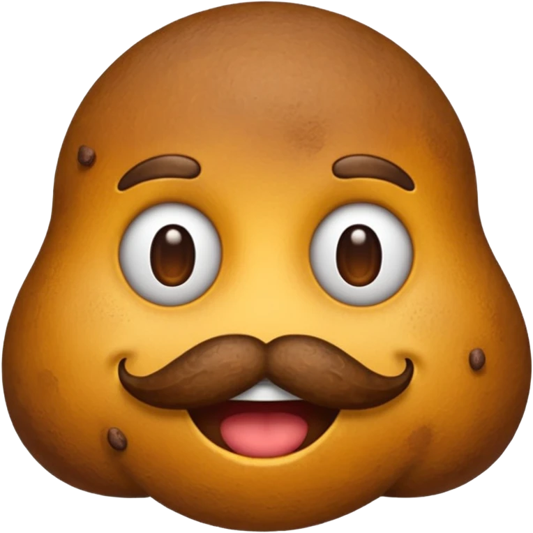 Poop emoji with mustache  emoji