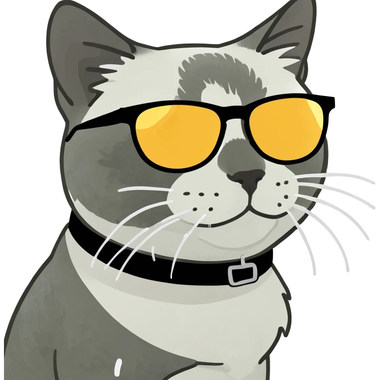 Cat with sunglasses emoji