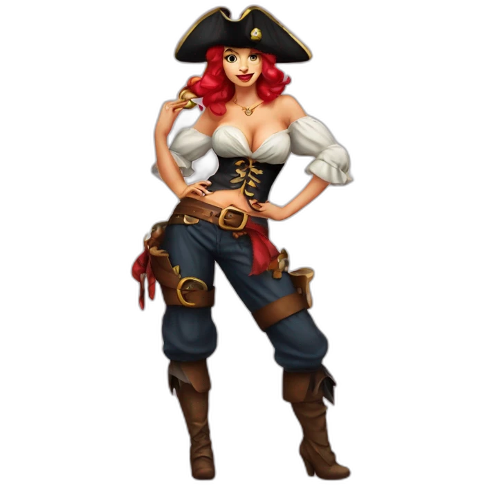 Pin-up pirate emoji