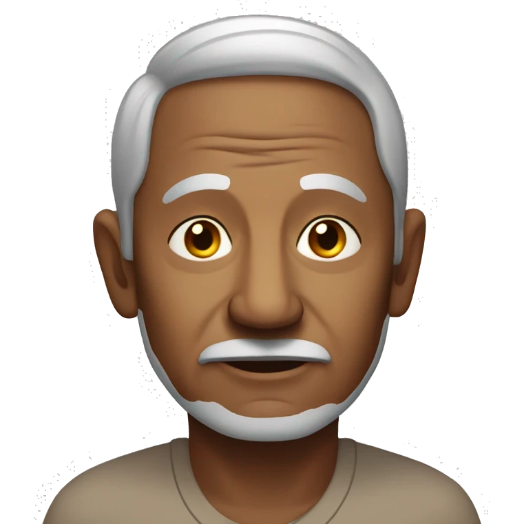 elderly indian man with sparse hair emoji