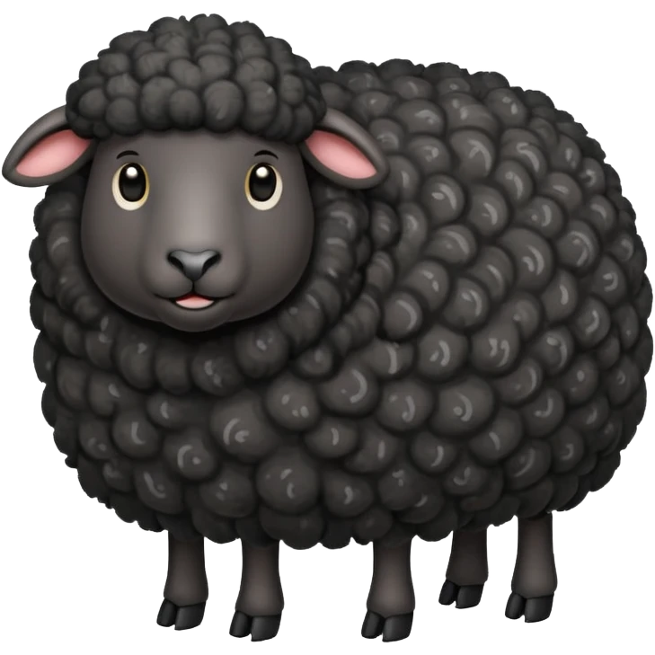Emojin de una oveja negra cuerpo completo  emoji