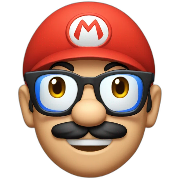 Mario with sûglasses emoji