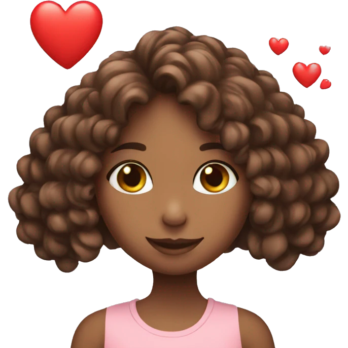 3 girl with love heart  emoji