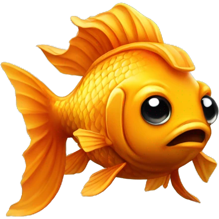 Goldfish wearing Viking helmet emoji