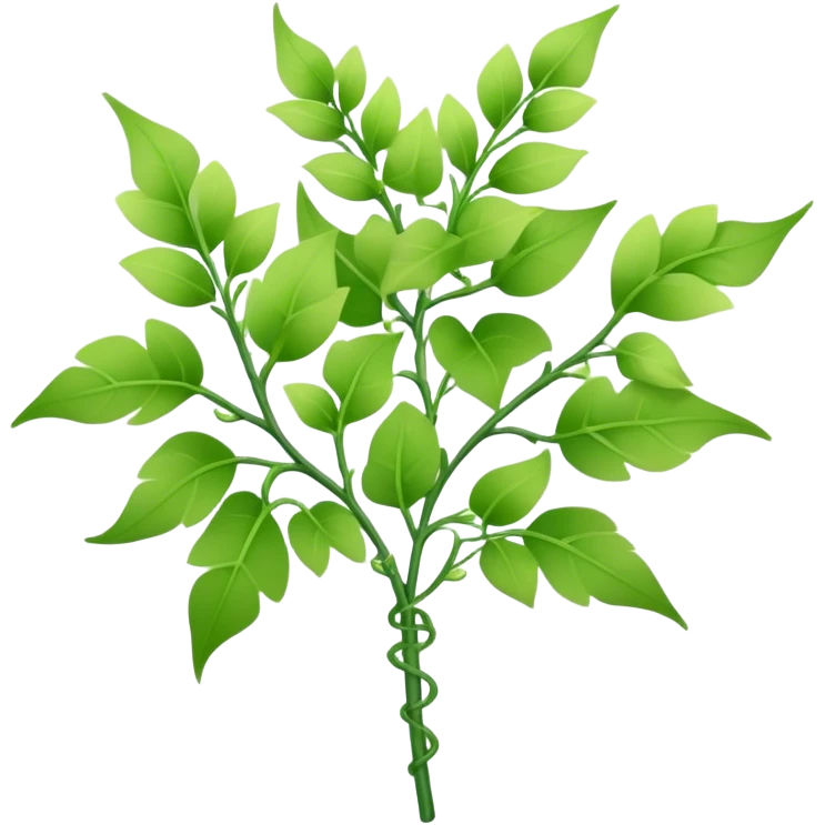 big bouquet Sandpaper Vine, stem, leaf emoji