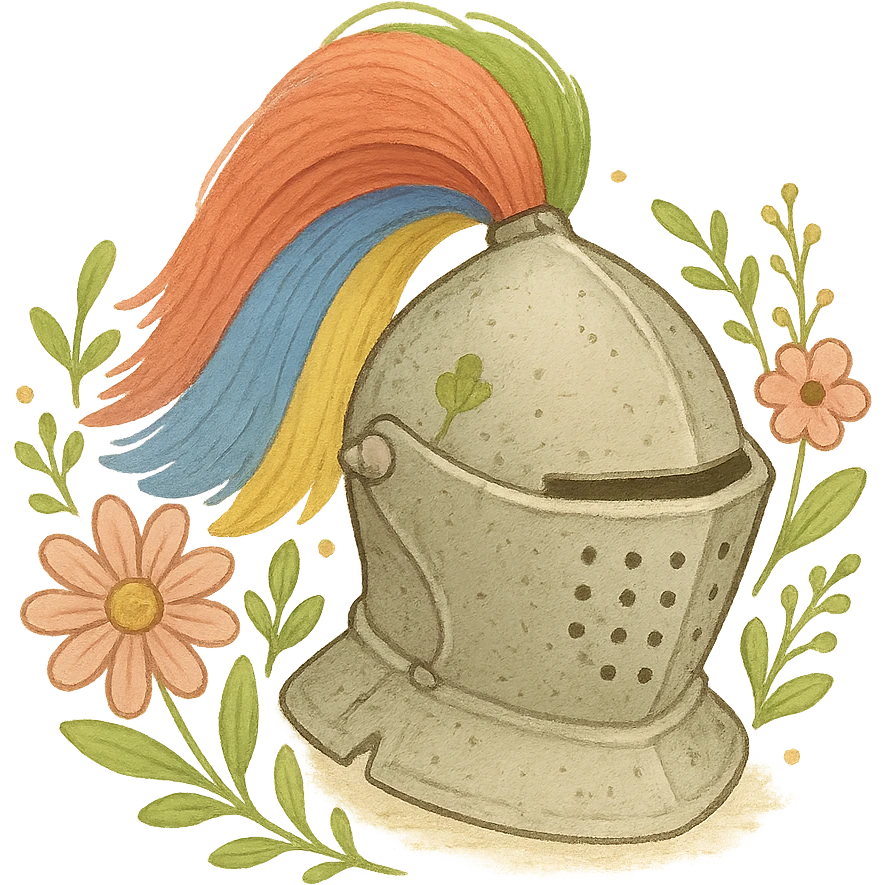 a cute cottage core re-interpretation of the AOEII logo with a transparent background, suitable as an icon emoji