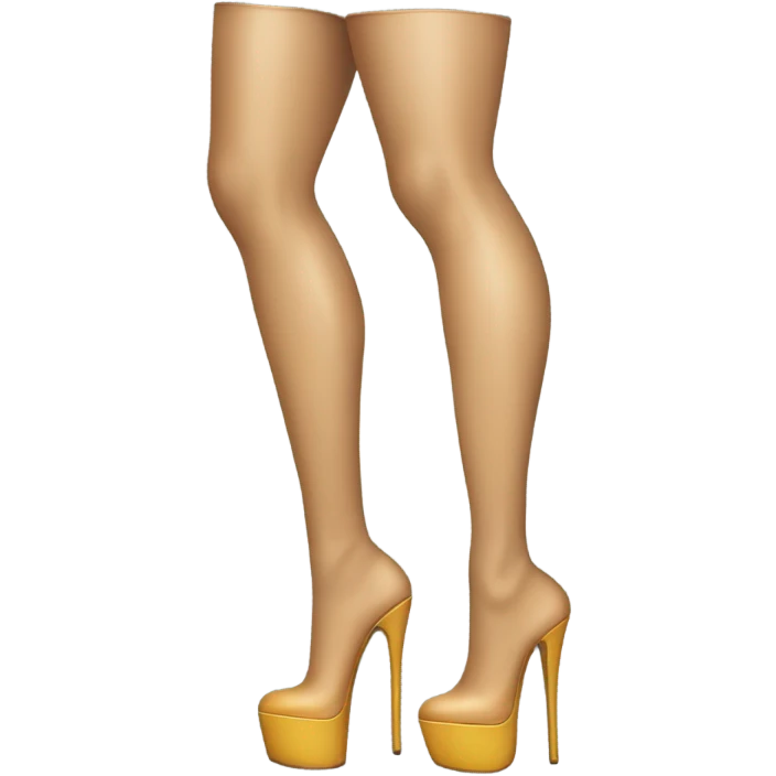 Extreme thigh high platform high heels  emoji