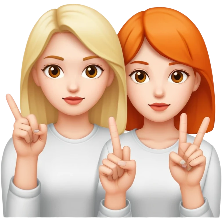 girls with middle fingers up emoji