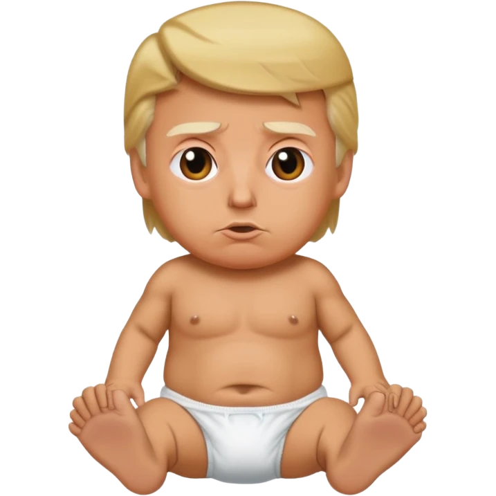 Donald trump wearing diaper emoji