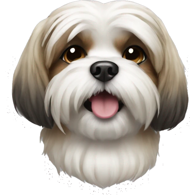 Shitzu dog playiwhiteg  emoji