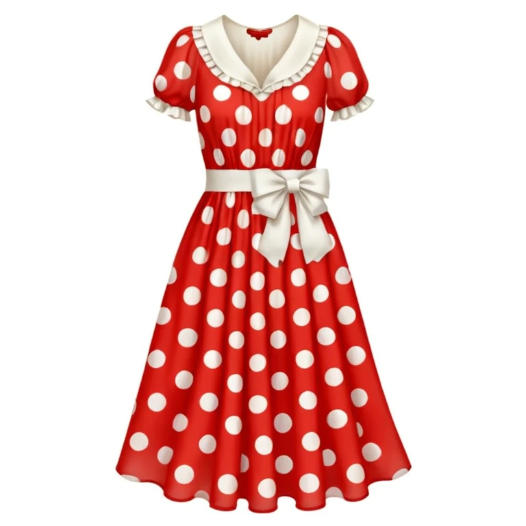 Polka dot dress emoji