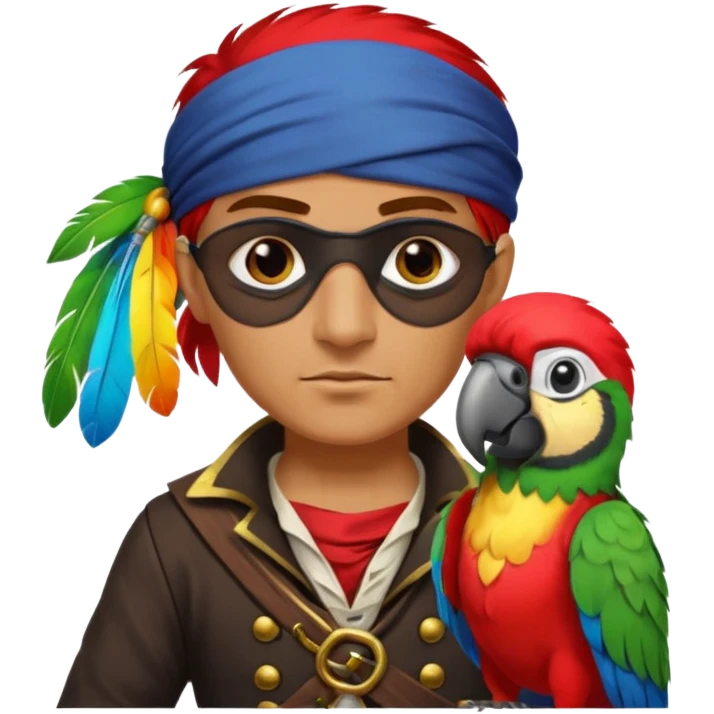 pirate and parrot emoji
