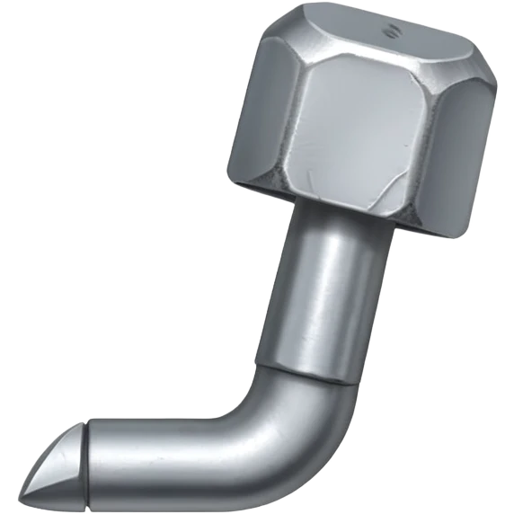 small fat metal nail with a bent shaft emoji