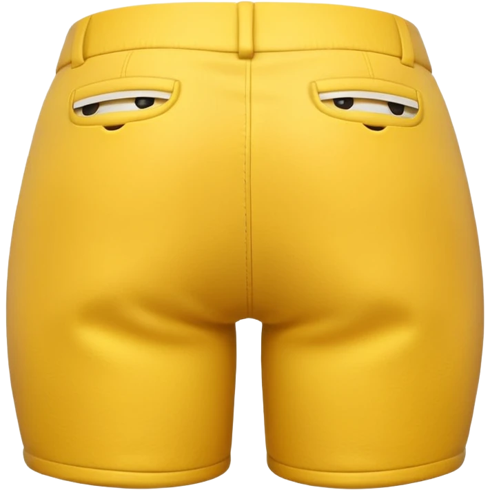 A yellow minion looking over his shoulder, showing his butt cheeks, with his butt crack showing  emoji