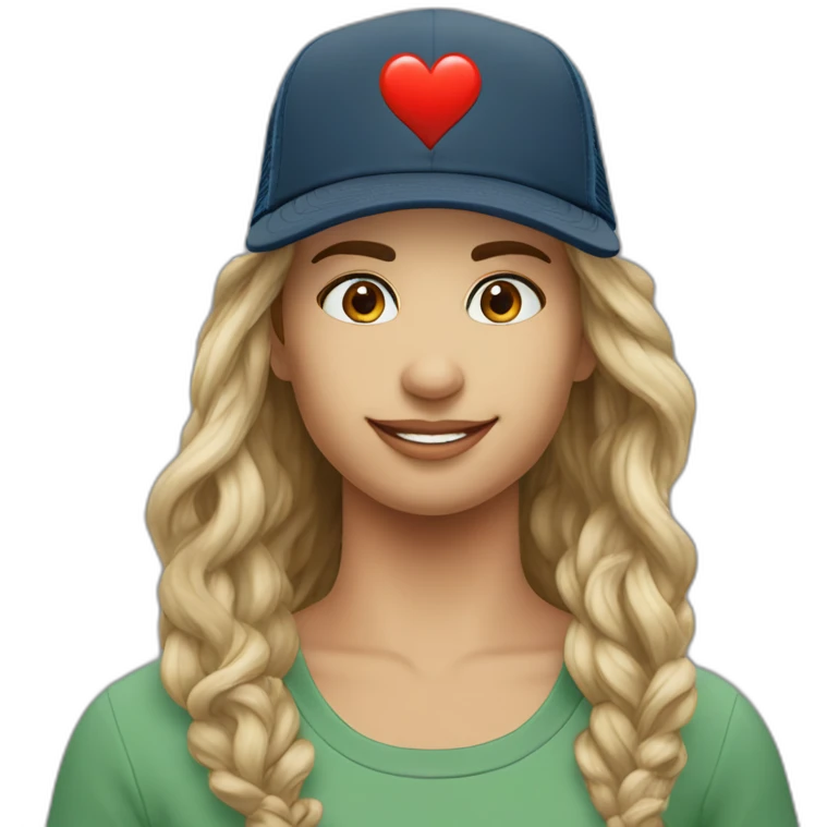 I ❤️ bandy trucker hat emoji