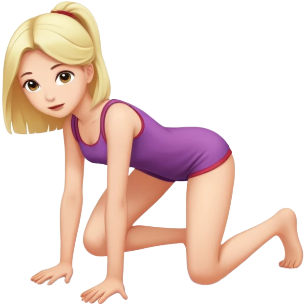 Девушка стоящая раком  emoji