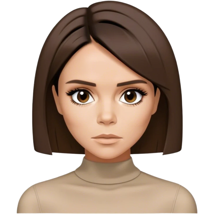 Victoria Beckham circa 1997 with bob haircut parted down straight down the center emoji
