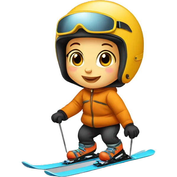 Baby skiing emoji