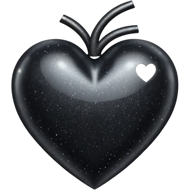 Black heart with sparkle emoji