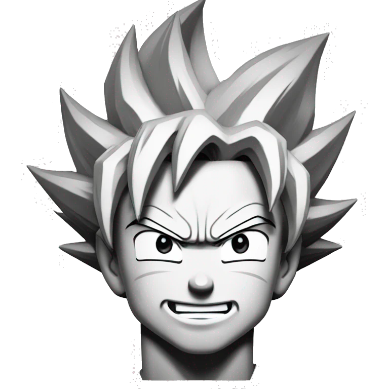 Goku Super Saiyan but add black outline emoji