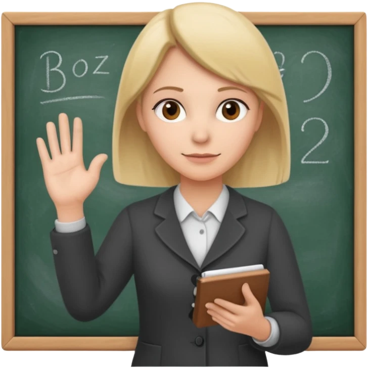 teacher at chalkboard emoji