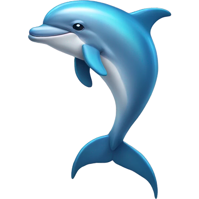 Dolphin wearing a bow on his tail emoji