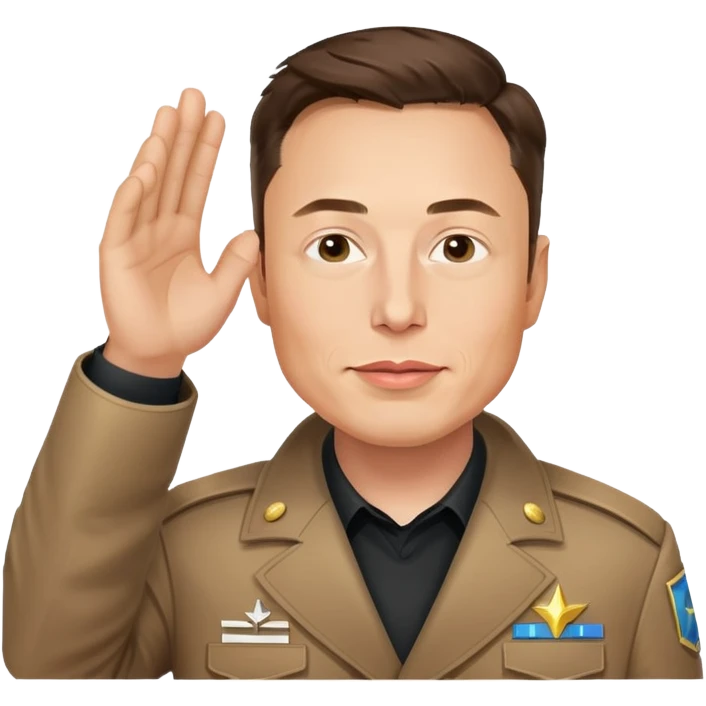 Elon musk saluting emoji