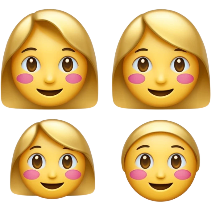 Modern and stylish emoji designed from AI symbol with shiny gold color emoji